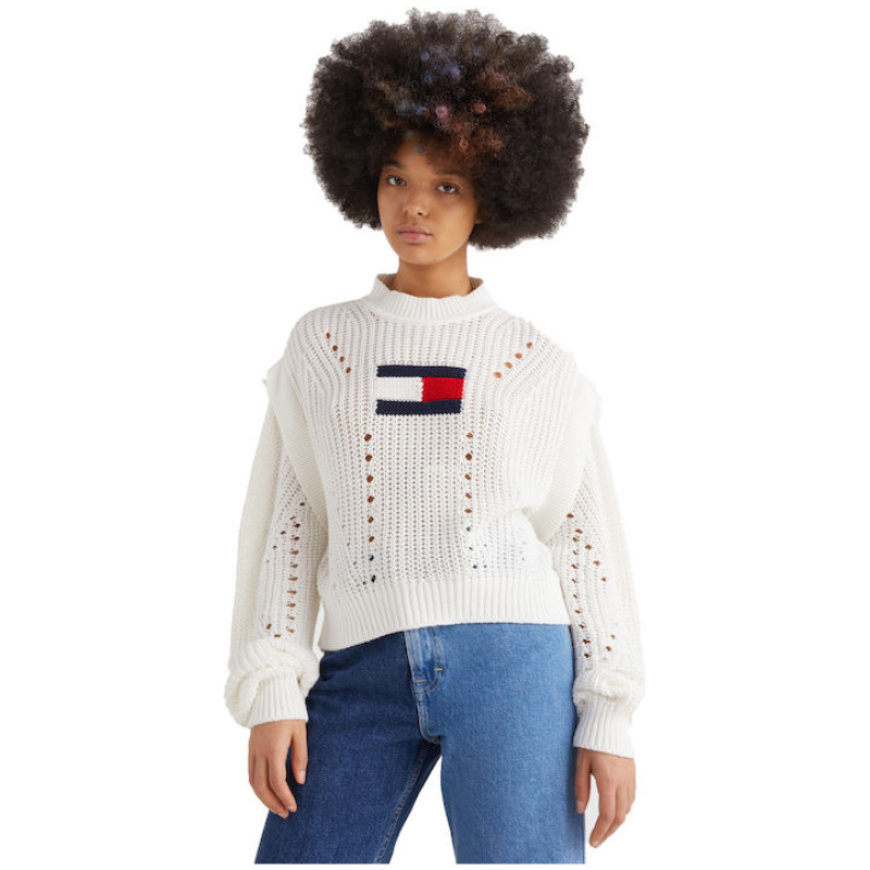 TOMMY JEANS OVRSZD FLAG STITCH SWEATER